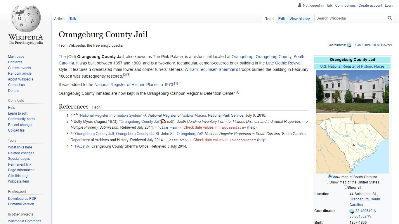 Orangeburg County Jail - Wikipedia