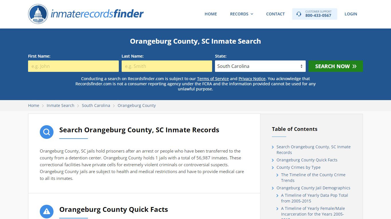 Orangeburg County, SC Inmate Lookup & Jail Records Online